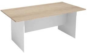 Rokovací stôl PRIMO WHITE, 1800 x 900 mm, biela/dub prírodný