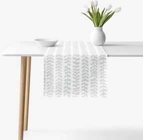 Goldea behúň na stôl 100% bavlnené plátno - skandinávske lístky 20x120 cm
