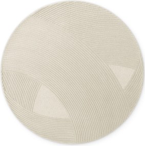 Ted Baker, Kusový koberec Ted Baker Kensington 106399 Creme kruh, 200x200, biela, kancelária