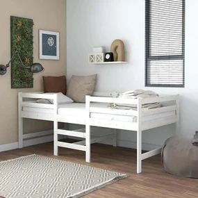 vidaXL Posteľ bez matraca biely 150x200 cm masívna borovica