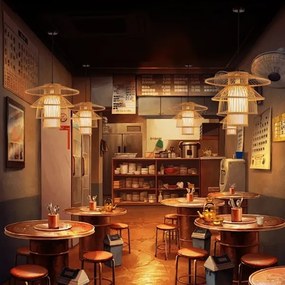 Immax 08255L - Luster na lanku PINCHOS 1xE27/40W/230V pr. 50 cm bambus