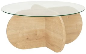 Konferenčný stolík BUBBLE 35x75 cm hnedá/číra