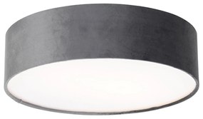 Moderné stropné svietidlo sivé 40 cm so zlatým vnútrom - Drum