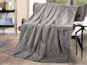 Flanelová deka Cashmere Dots 220x240 cm, šedá%