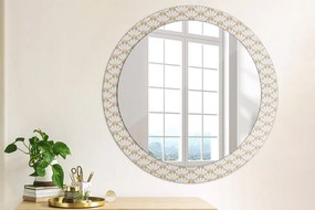 Okrúhle ozdobné zrkadlo na stenu Orientálna kvetina fi 80 cm