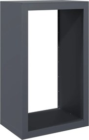 vidaXL Regál na krbové drevo, antracitový 60x40x100 cm, oceľ