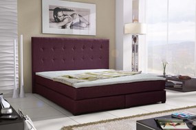 Kontinentálna posteľ 140 cm Caserta (fialová) (s matracmi). Vlastná spoľahlivá doprava až k Vám domov. 616172