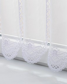 Vitrážková záclonka vyšívaná Ornate výška 60 cm na metre