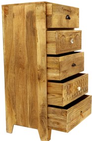furniture-nabytek.cz - Vysoká komoda z mangového dreva 60x120x45