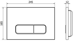 Mexen Fenix 02, splachovacie tlačidlo pre Mexen modul, čierna matná, 600203