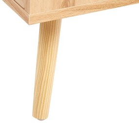 Ratanový TV stolík svetlé drevo PEROTE Beliani