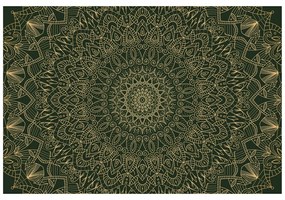 Samolepiaca tapeta detailná ozdobná Mandala v zelenej farbe