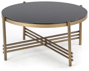 Konferenčný stolík ISMENA 41x80 cm zlatá/čierna