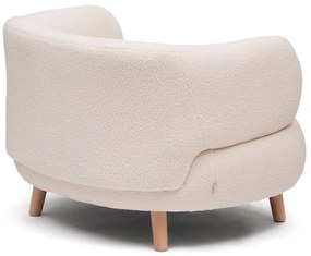 Béžové kreslo z textílie buklé Luisa – Kave Home