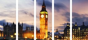 5-dielny obraz nočný Big Ben v Londýne Varianta: 100x50