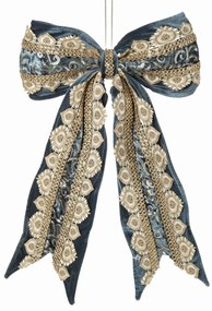 VIANOČNÁ DEKORÁCIA BOW SADA 6KS 45x32 CM VIACFAREBNÁ