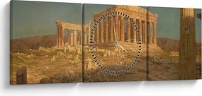 Obraz - Frederic Edwin Church, The Parthenon, reprodukcia (s hodinami) (90x30 cm)