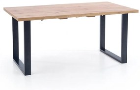 Jedálenský rozkladací stôl Mevon dub wotan/čierny