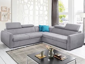 Rohová sedacia súprava Pedro Classic, svetlošedá látka%