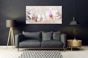 Obraz plexi Orchidea kamene zen písek 120x60 cm
