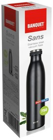 Banquet Termoska nehrdzavejúca SANS 750 ml, čiernačierna