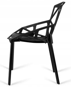 Set štyroch jedálenských stoličiek VECTOR čierne (4 ks)