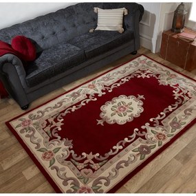 Červený vlnený koberec Flair Rugs Aubusson, 150 × 240 cm