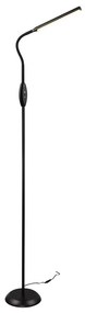 Čierna LED stojacia lampa (výška 145 cm) Toro – Trio