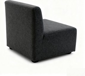 Sedačka LEA, kresielko, tmavo sivá