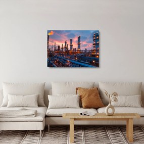 Sklenený obraz - Priemyselné preteky (70x50 cm)