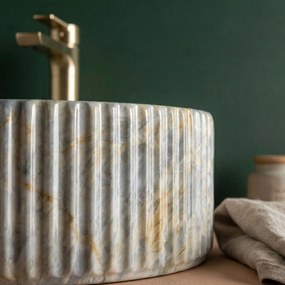 Rea Marcela Ruststone, umývadlo na dosku 600×370×135 mm, imitácia kameňa, REA-U3518