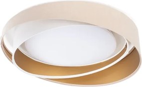 Stmievateľné stropné LED svietidlo SM. GALAXY M. 24W/230V, priemer 55 cm, béžová/biela/zlatá + diaľkové ovládanie