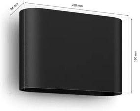 Philips -LED RGBW Stmievateľné vonkajšie svietidlo Hue DYMERA 2xLED/10,2W/230V IP44