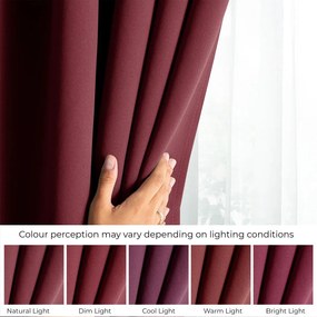 Vínový zatemňovací termo záves 140x245 cm Pleat – Restilo
