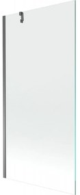 Mexen Next, 1-krídlová vaňová zástena 90 x 150 cm, 6mm číre sklo, grafitová, 895-090-000-00-00-95