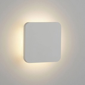 Nástenné LED Gypsum 15x15 cm z bielej sadry