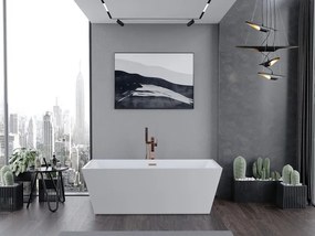 Mexen Lita, voľne stojaca vaňa 170 x 75 cm, biela, medený prepad, 52121707500-65