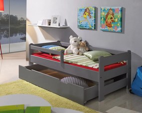 Detská posteľ z masívu borovice FILÍPOK - 200x90 cm - šedá