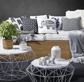 DEKORAČNÁ OBLIEČKA NA VANKÚŠ ANÍZ 38X38 CM VZOROVANÁ