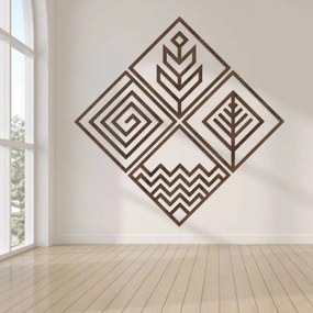 Drevený Obraz na stenu 4 diely geometria | SENTOP HDF0397-A-B-C