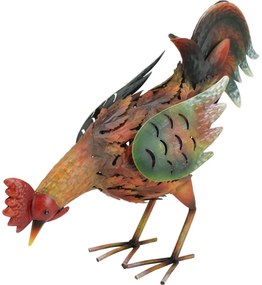 Záhradná kovová dekorácia Kohút, 38 x 11 x 27,5 cm