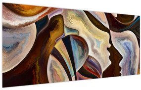 Obraz - Abstrakcia hláv (120x50 cm)