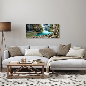 Obraz - Rieka s vodopádmi (120x50 cm)