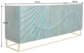 Komoda 46544 Scorpion 180cm Drevo Mango Tyrkysové - Komfort-nábytok