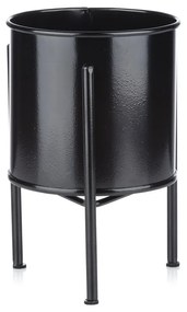 KOVOVÝ KVETINÁČ SO STOJANOM BLCK 19X13 CM ČIERNA