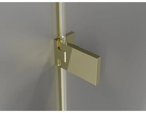 Mexen, Mexen Lunar-F skladacie ľavé sprchové dvere 60 cm, transparentné, zlaté - 836-060-000-50-00-L