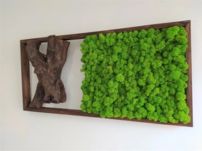 Machový obraz s exkluzívnym drevom 40cm x 85cm