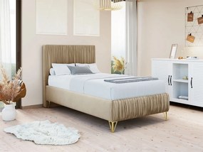 Jednolôžková posteľ Kottos I, Rozmer postele: 90x200, Farba: Amor Velvet 4311