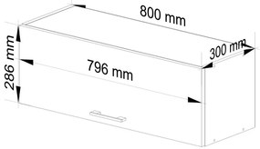 Horná kuchynská skrinka OLIWIA W80 G1 biela