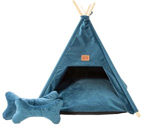 Golden Dog TeePee stan Golden dog 75 x 75 x 90 cm - modrý